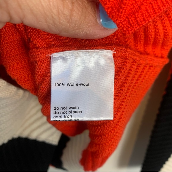 Akris Punto Bergdorf Goodman Herringbone Stripe Merino Pullover Sweater - Picture 7 of 10